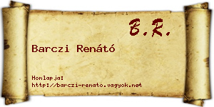 Barczi Renátó névjegykártya