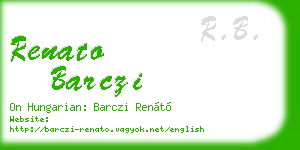 renato barczi business card